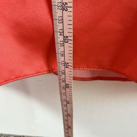 Vintage 90s Cache Strapless Satin Coral Evening Prom Formal Dress Y2K - Picture 9 of 10